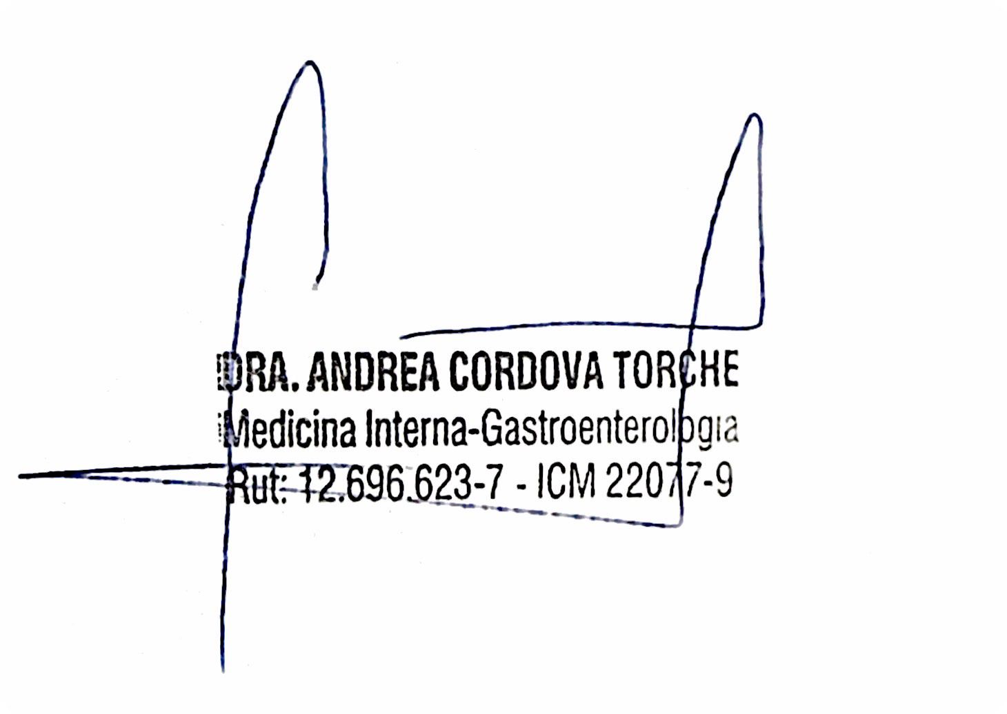 Firma Dra. Andrea Córdova Torche
